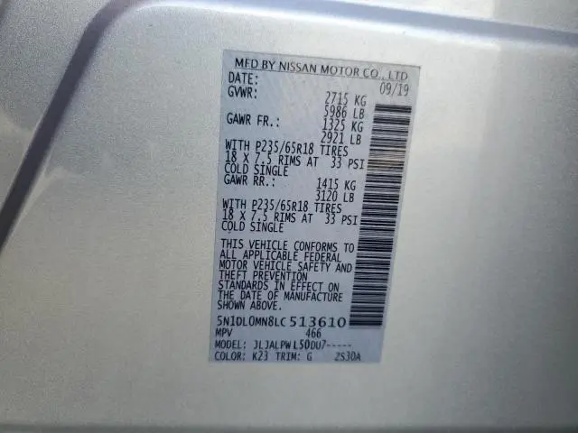 2020 INFINITI QX60 LUXE  