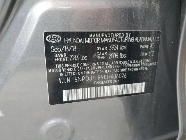 2019 HYUNDAI ELANTRA SEL  