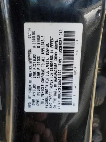 2014 HONDA ACCORD LX