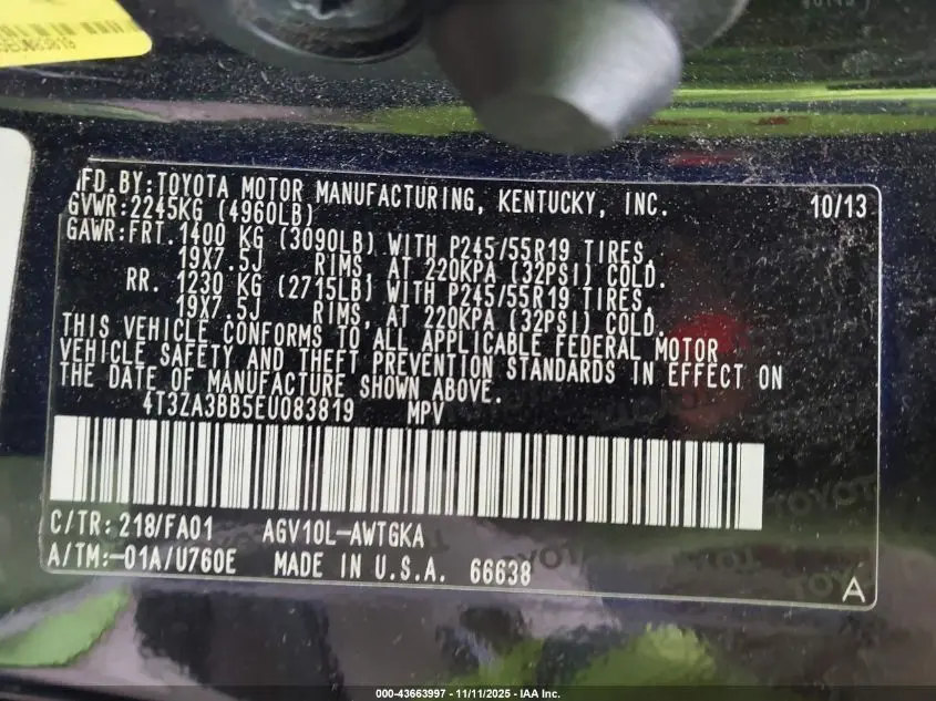 2014 TOYOTA VENZA LE