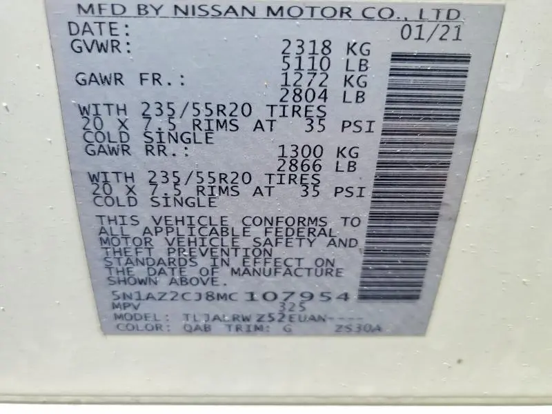 2021 NISSAN MURANO SL  