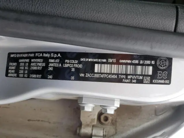 2015 JEEP RENEGADE LATITUDE  