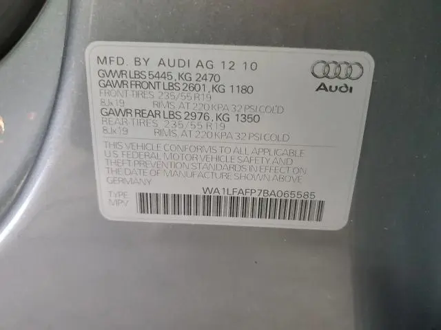 2011 AUDI Q5 PREMIUM PLUS