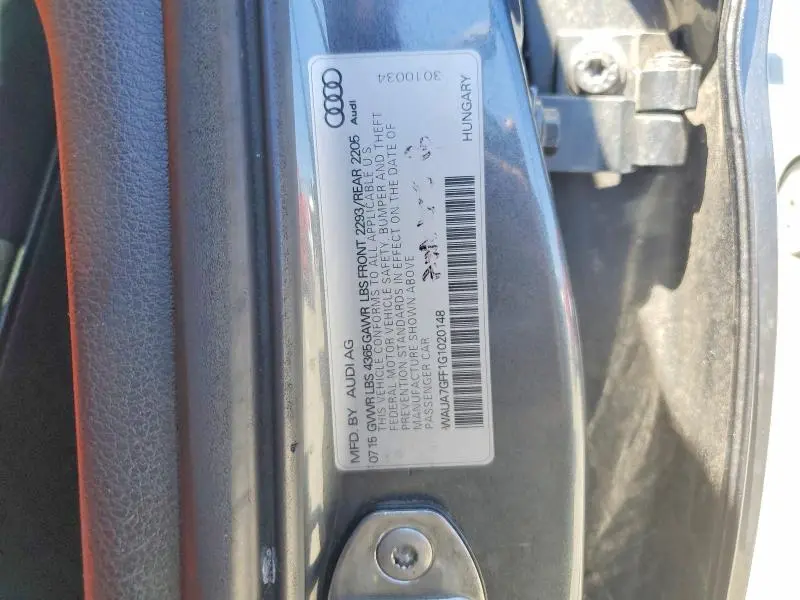 2016 AUDI A3 PREMIUM  