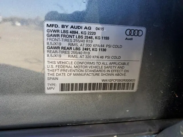 2016 AUDI Q3 PRESTIGE  