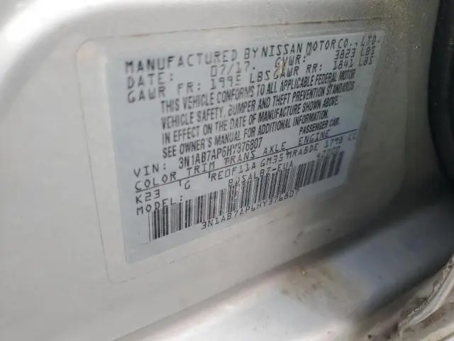 2017 NISSAN SENTRA S  