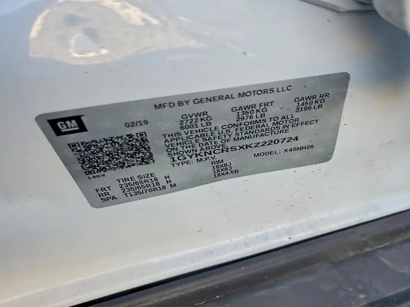 2019 CADILLAC XT5 LUXURY  