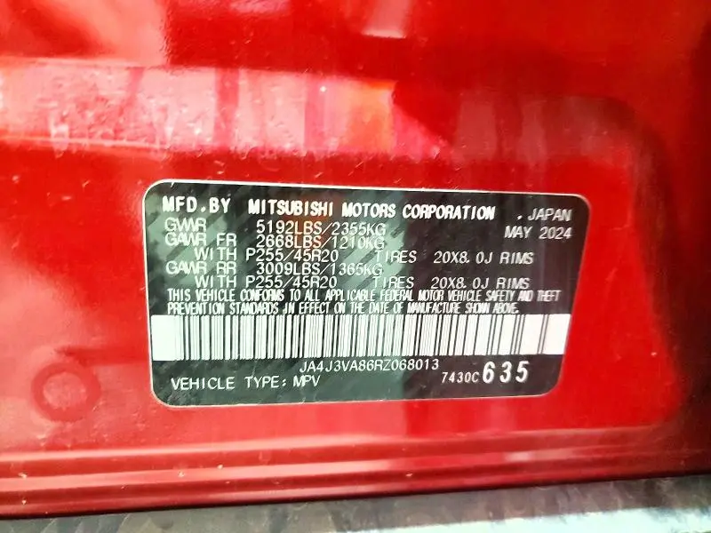 2024 MITSUBISHI OUTLANDER SE  