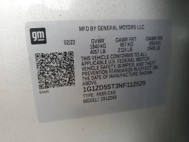 2022 CHEVROLET MALIBU LT