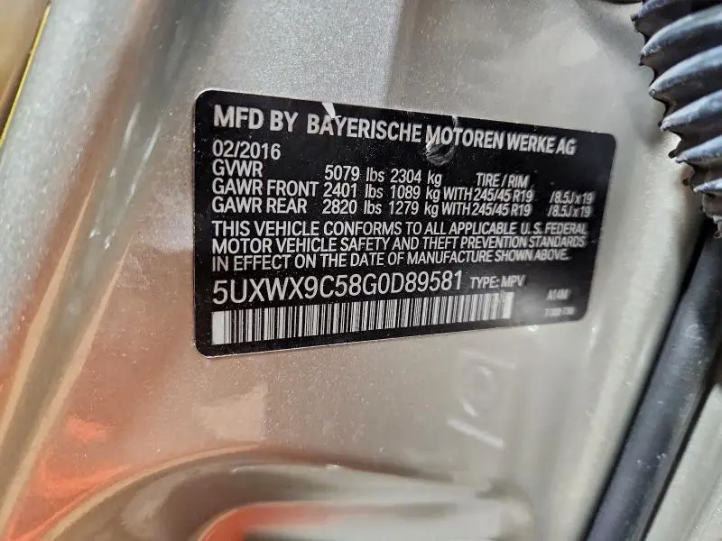 2016 BMW X3 XDRIVE28I  