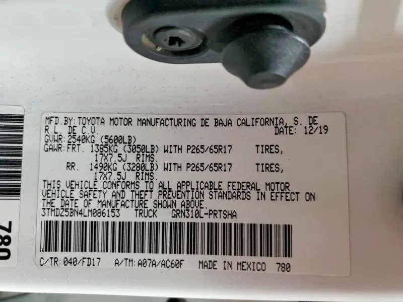 2020 TOYOTA TACOMA DOUBLE CAB  