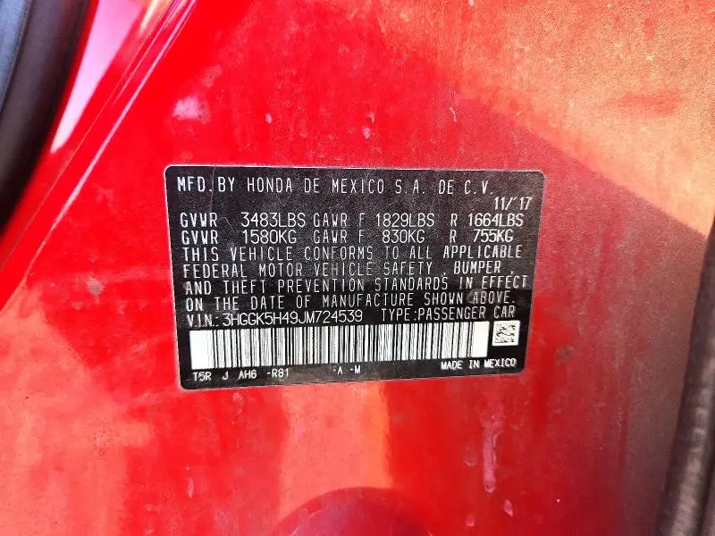 2018 HONDA FIT LX  
