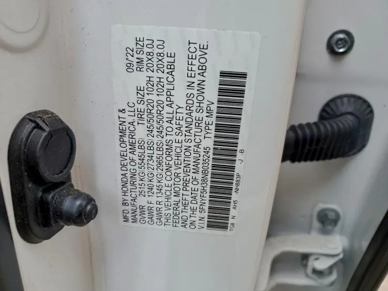 2022 HONDA PILOT SPORT  