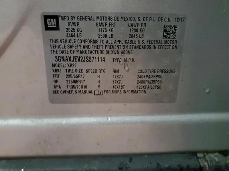 2018 CHEVROLET EQUINOX LT  