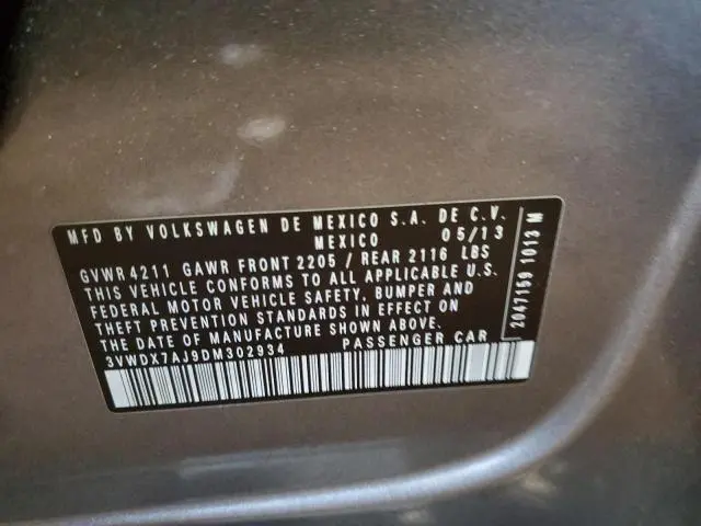 2013 VOLKSWAGEN JETTA SE  