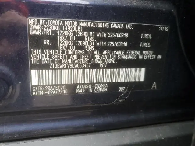 2020 TOYOTA RAV4 XSE  