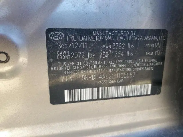 2012 HYUNDAI ELANTRA GLS  