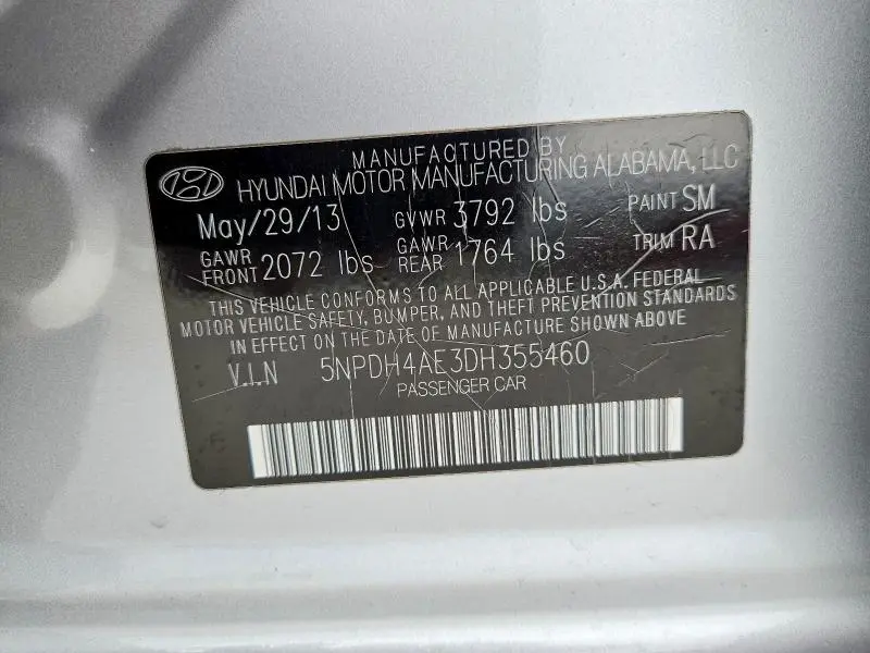 2013 HYUNDAI ELANTRA GLS  