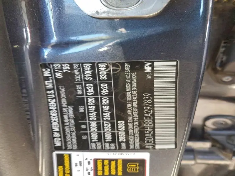 2014 MERCEDES-BENZ ML 350 4MATIC  