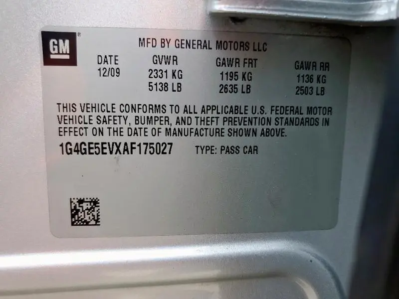 2010 BUICK LACROSSE CXS  