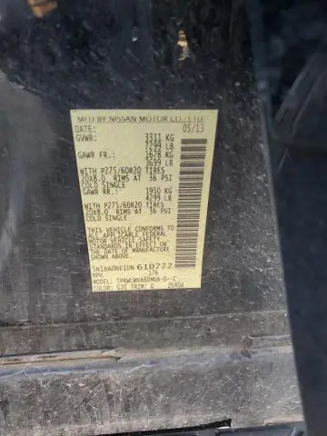 2013 NISSAN ARMADA PLATINUM  