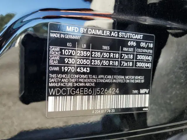 2018 MERCEDES-BENZ GLA 250