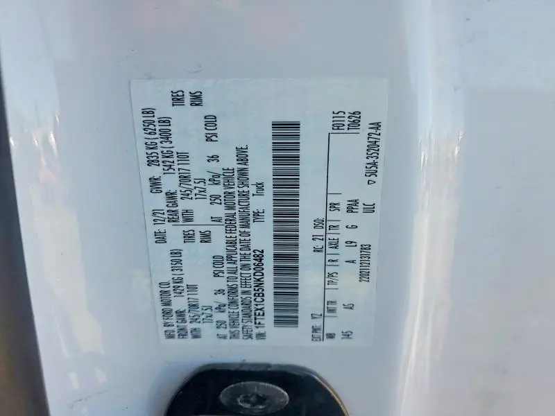 2022 FORD F150 SUPER CAB  