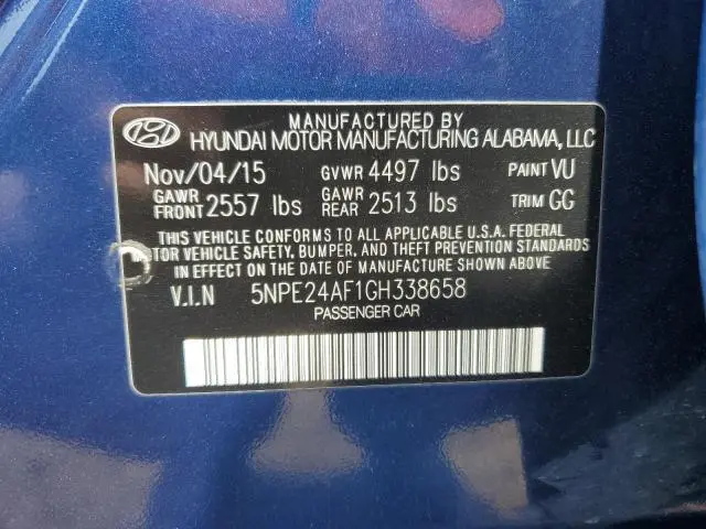2016 HYUNDAI SONATA SE