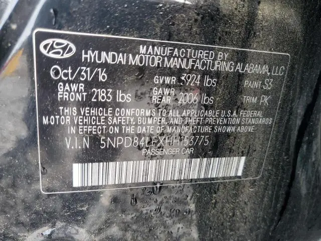 2017 HYUNDAI ELANTRA SE