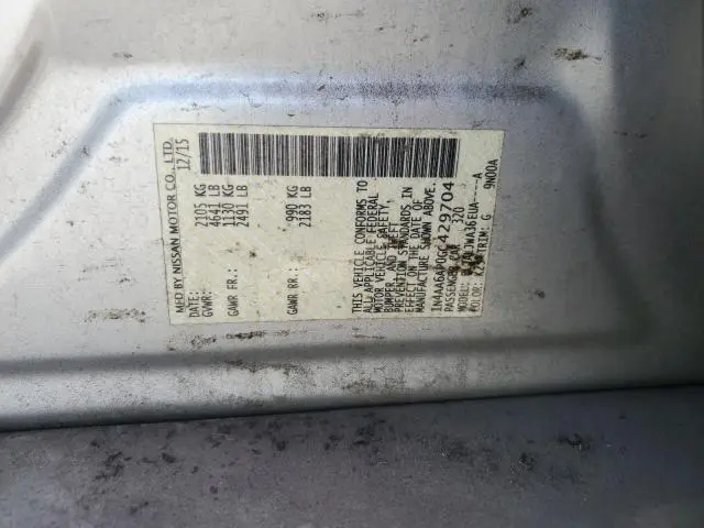 2016 NISSAN MAXIMA 3.5S  