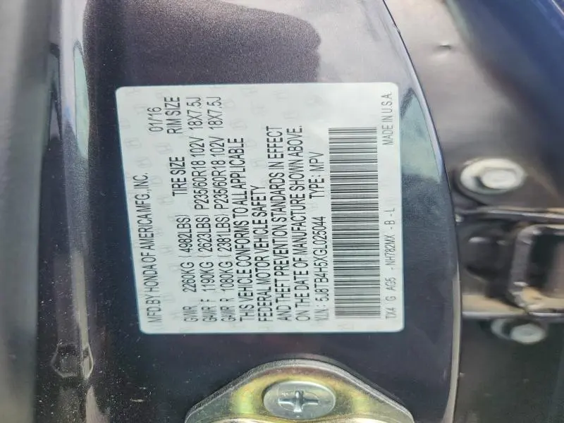 2016 ACURA RDX TECHNOLOGY  