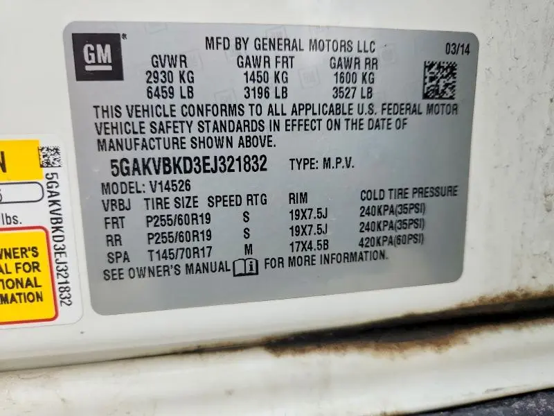 2014 BUICK ENCLAVE   
