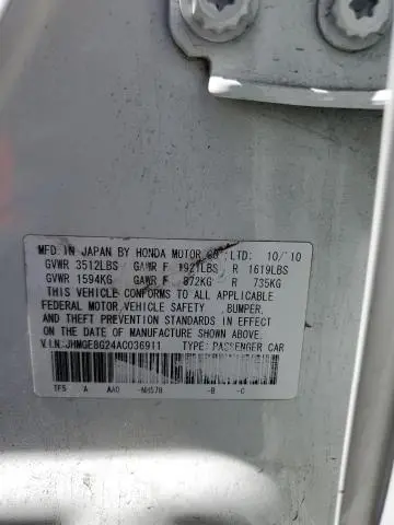 2010 HONDA FIT