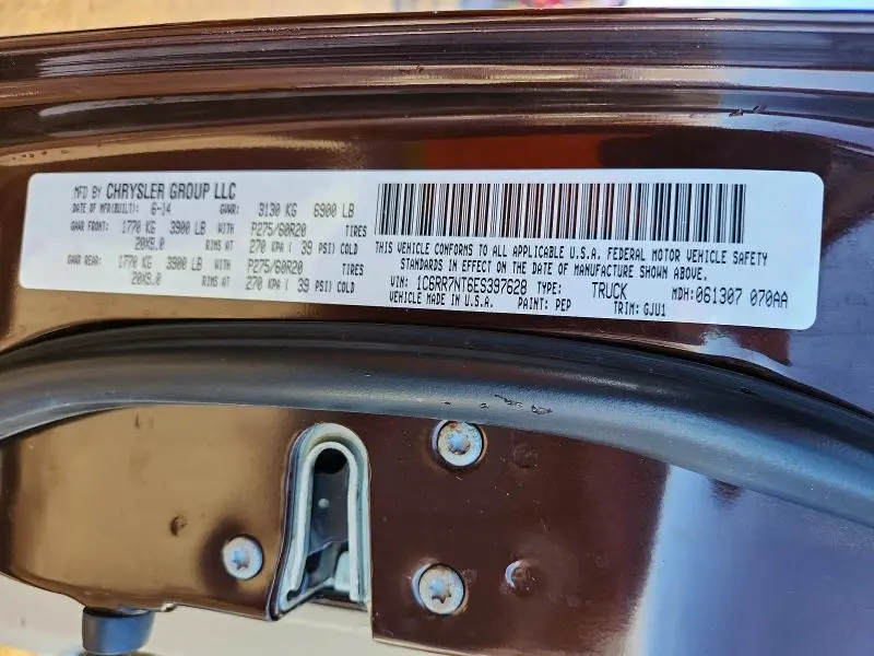 2014 RAM 1500 LARAMIE  