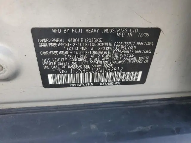2010 SUBARU FORESTER 2.5X PREMIUM  
