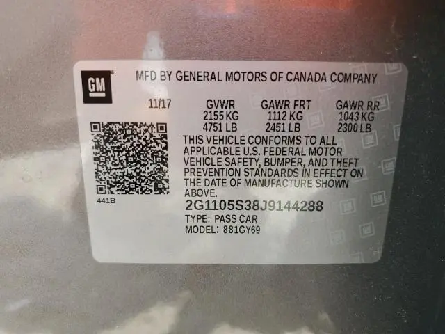 2018 CHEVROLET IMPALA LT  