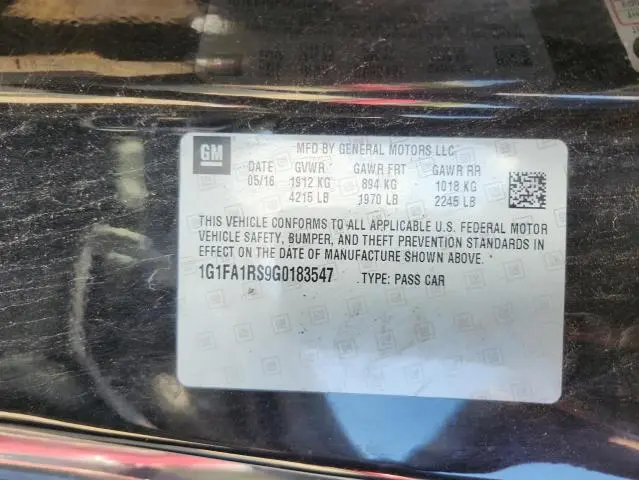 2016 CHEVROLET CAMARO LT  