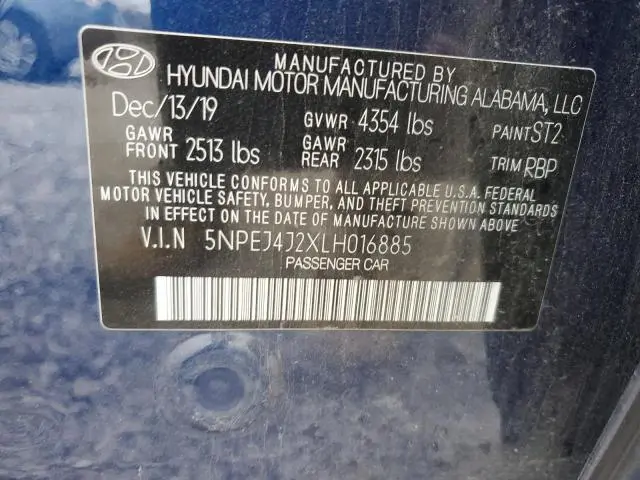 2020 HYUNDAI SONATA SEL PLUS  