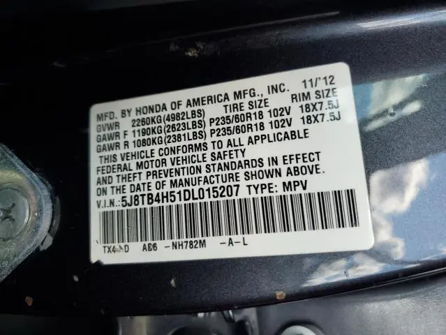 2013 ACURA RDX TECHNOLOGY  