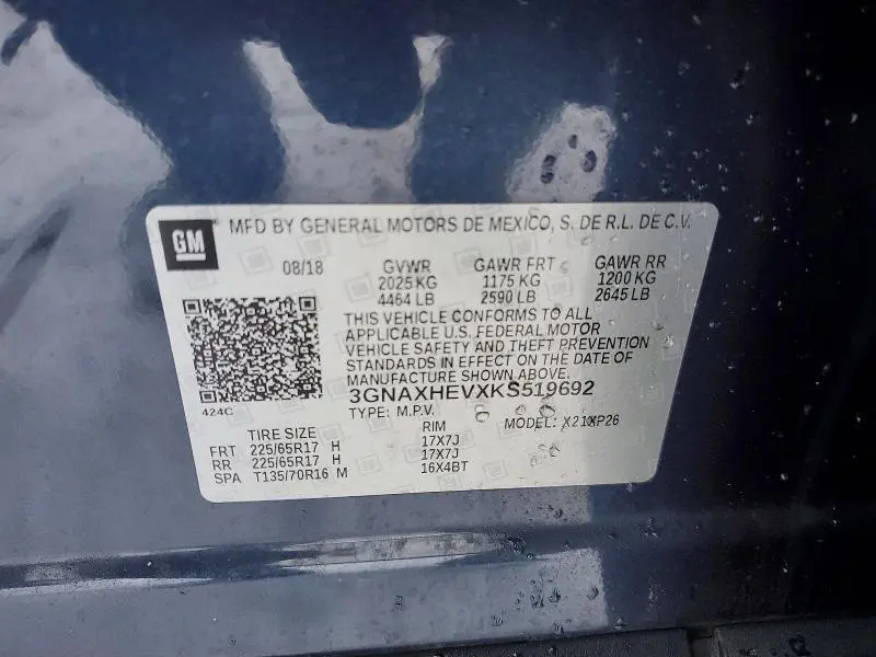 2019 CHEVROLET EQUINOX LS  