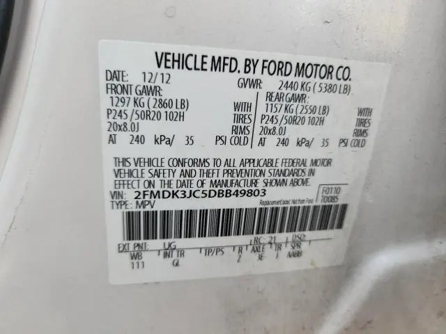 2013 FORD EDGE SEL  