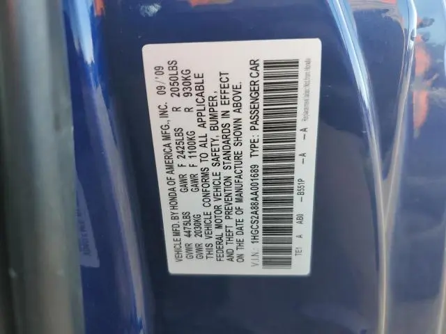 2010 HONDA ACCORD EXL  