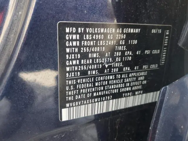 2016 VOLKSWAGEN TIGUAN S  