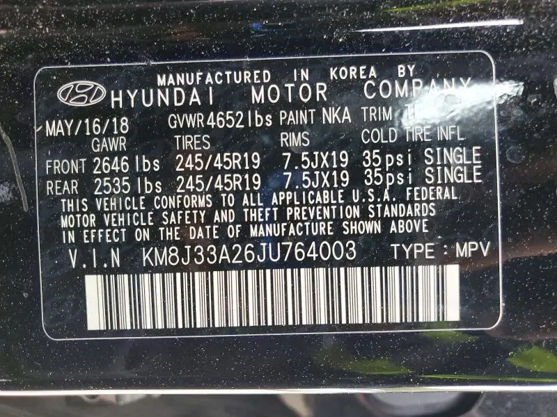 2018 HYUNDAI TUCSON VALUE  