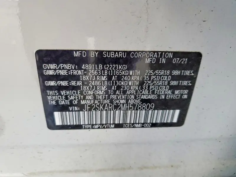 2021 SUBARU FORESTER SPORT  
