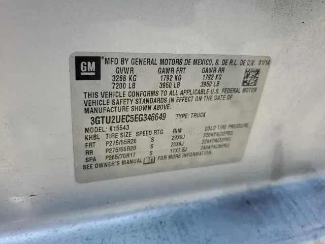 2014 GMC SIERRA K1500 SLE  
