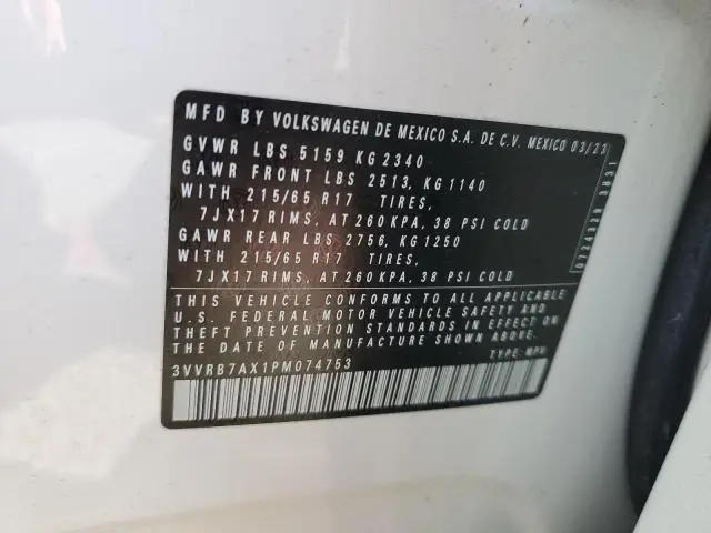 2023 VOLKSWAGEN TIGUAN S