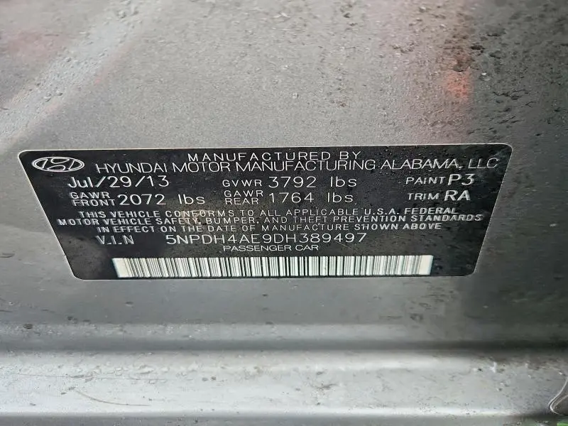 2013 HYUNDAI ELANTRA GLS  