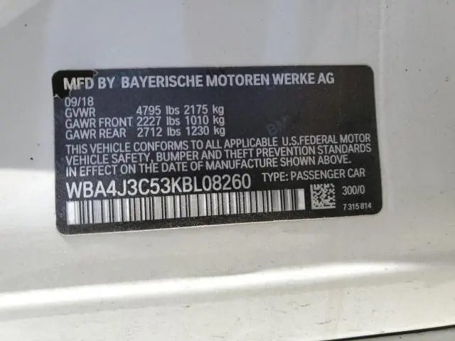 2019 BMW 430XI GRAN COUPE  