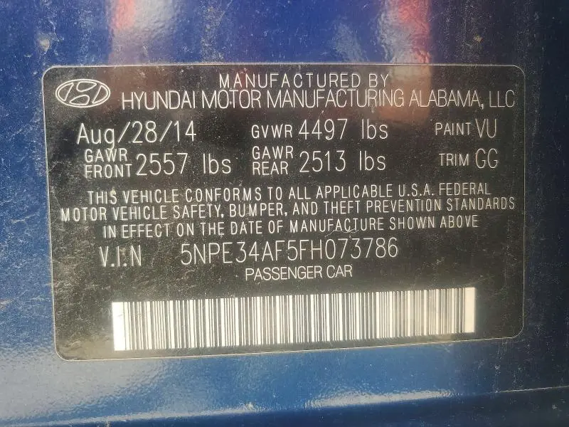 2015 HYUNDAI SONATA SPORT  